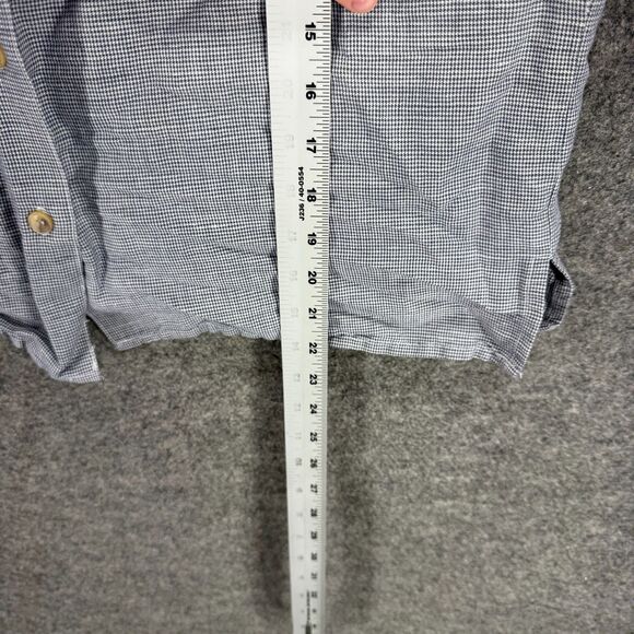 Adolfo Shirt Women M Medium Gray Button Up Collared Short Sleeve Linen Pockets - Picture 7 of 8